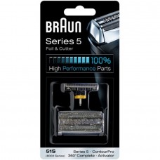 Braun Series 5 Activator 360 Complete Silver Replacement Foil & Cutter, 51s